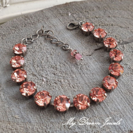 Armband Alison "Rose Peach " met Swarovski Crystal