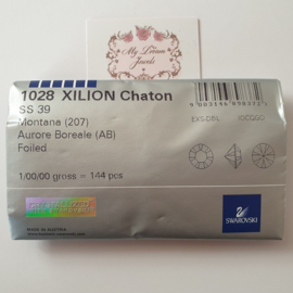 Swarovski 1028 puntsteen Montana AB SS39 ( 8,2mm ) Vol