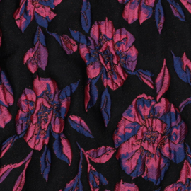 jaquard flowers dark cobalt