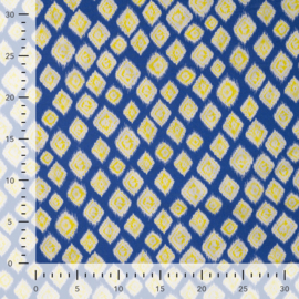 Ikat blauw - geel