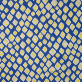 Ikat blauw - geel
