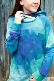 Gradient turkoois lichtgroen donkerblauw