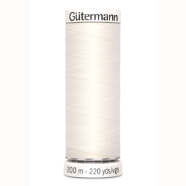 Gütermann 200 m allesgaren kleur 802 creme