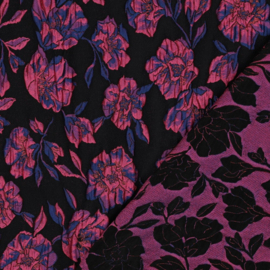 jaquard flowers dark cobalt