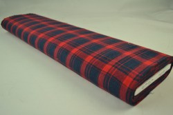 Flannel ruit rood-donkerblauw