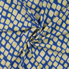 Ikat blauw - geel