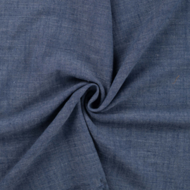 linnen melange denim ( jeansblauw)