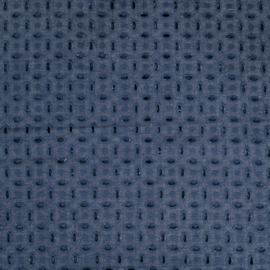 linnen melange denim ( jeansblauw) broderie