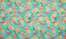 Flamingo & roses