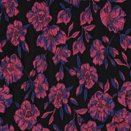 jaquard flowers dark cobalt