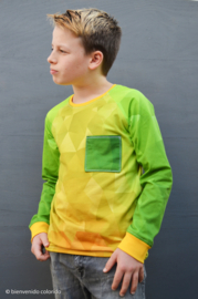 Gradient kiwigroen goud geel oranje