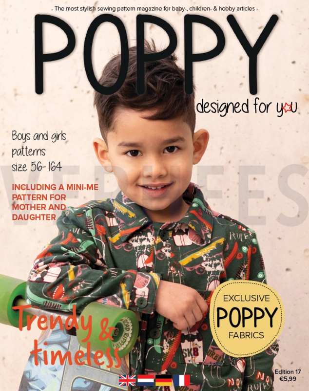 Pakket Dwars zitten baan Poppy magazine 17 | patronen/ tijdschriften | Atelien