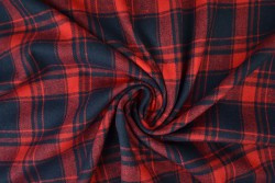 Flannel ruit rood-donkerblauw