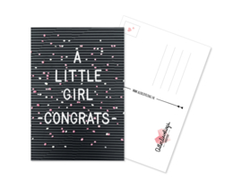 Postkaart Girl Congrats