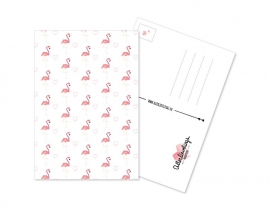Postkaart Flamingo Patroon