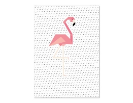 Poster Flamingo Dots