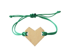 Bracelet heart Light green