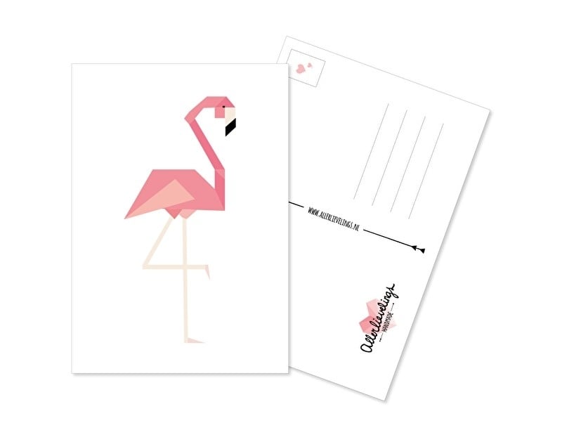 Postkaart Flamingo