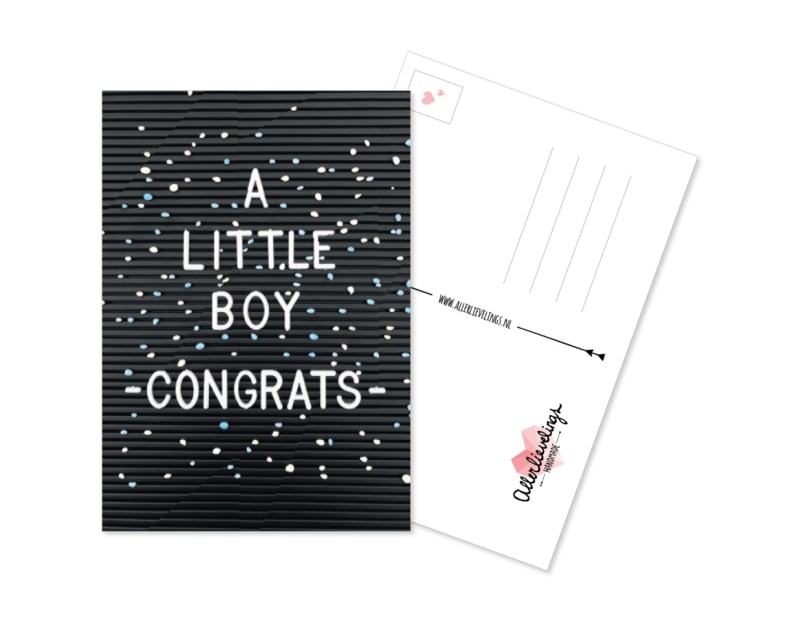 Postkaart Boy Congrats