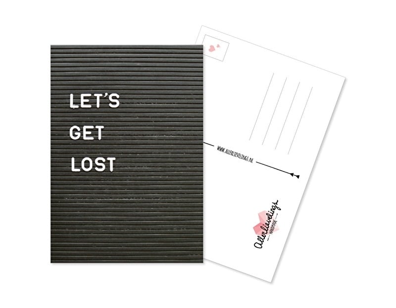 Postkaart Let's get lost