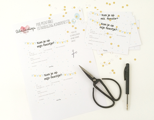 Goede Free Printable Uitnodiging Kinderfeestje | Allerlievelings CQ-24