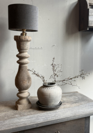 Alte Holzbalusterlampe -Aura Peeperkorn-