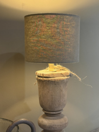 Oud Houten Balusterlamp  -Aura Peeperkorn-