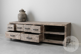 Tv dressoir 6 la | oud hout