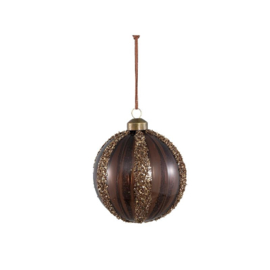 Kerstornament Bruin Glitter -PTMD-