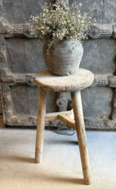 Alter Runder Holzhocker