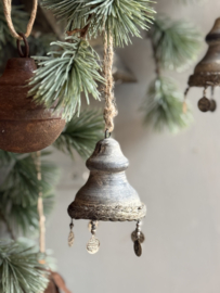 Houten Ornament met Muntjes Rustic aan Touw