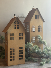 Metalen Huis Roest Bruin Large
