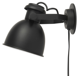 Wandlampe schwarz Leitung L:150 cm