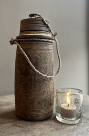 Oude Houten Kruik met deksel