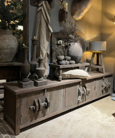 TV-meubel 6-deurs met schuif ''Driftwood''