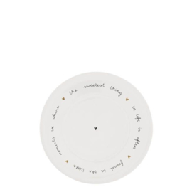 Schotel Wit met Tekst The sweetest thing 15 cm -Bastion Collections-
