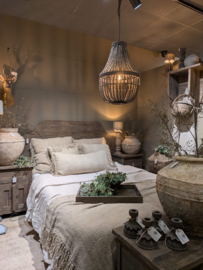 Hanglamp met Houten Kralen