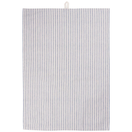 Theedoek Naturel met Blauwe Streepjes