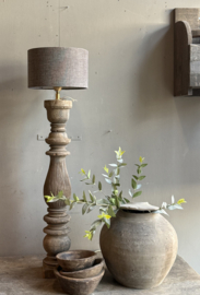 Alte Holzbalusterlampe -Aura Peeperkorn-