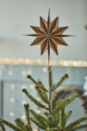 Top star f/Christmas tree natural w/brass coloured holder Stella