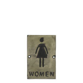Metalen Toiletbordje ''Women''