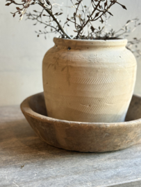 Oude Houten Schaal met Handvat