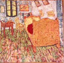 Gobelin Kissen Van Gogh Chambre à coucher 45x45cm