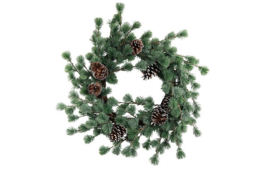 Zijde Krans Kerst Ceder 60 cm