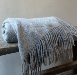 Plaid Alpacawol Lichtgrijs 170x130 cm
