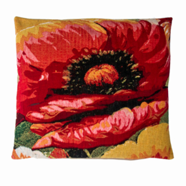 Gobelin Kissen Mohn 45x45cm