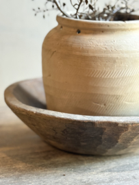 Oude Houten Schaal met Handvat