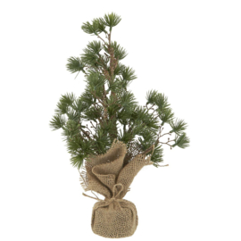 Artificial cedar w/jute stand