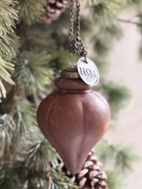 Kerst Ornament Roestbruin Druppel