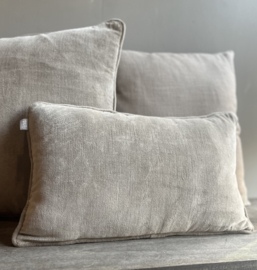 Kussen Amsterdam Velvet Light Stone 30x50 cm